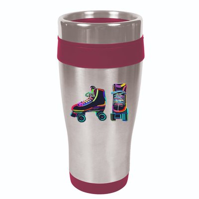Colourfull Roller Skate Novelty Rollerskate Skating 16oz Travel Tumbler
