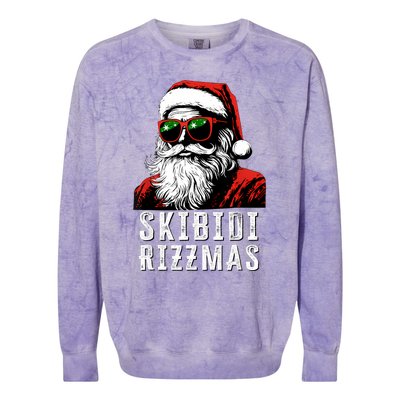 Christmas Rizz Santa Claus Charisma Cool Colorblast Crewneck Sweatshirt