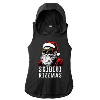 Christmas Rizz Santa Claus Charisma Cool Ladies PosiCharge Tri-Blend Wicking Draft Hoodie Tank