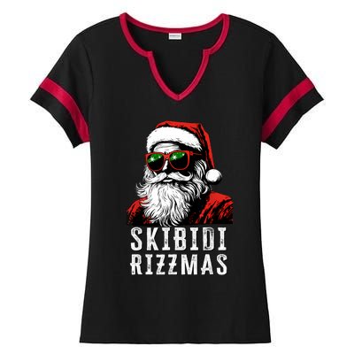 Christmas Rizz Santa Claus Charisma Cool Ladies Halftime Notch Neck Tee