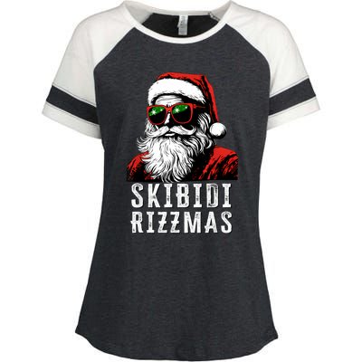 Christmas Rizz Santa Claus Charisma Cool Enza Ladies Jersey Colorblock Tee