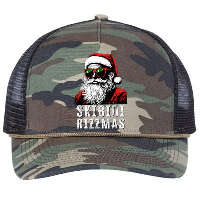 Christmas Rizz Santa Claus Charisma Cool Retro Rope Trucker Hat Cap