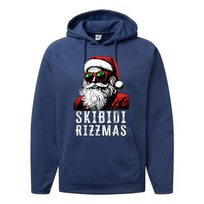 Christmas Rizz Santa Claus Charisma Cool Performance Fleece Hoodie