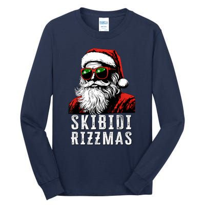 Christmas Rizz Santa Claus Charisma Cool Tall Long Sleeve T-Shirt