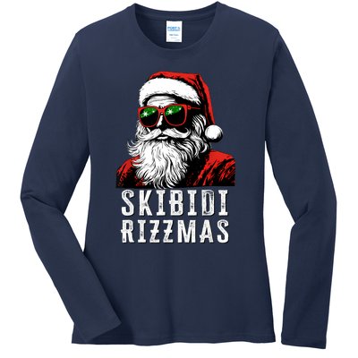 Christmas Rizz Santa Claus Charisma Cool Ladies Long Sleeve Shirt