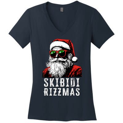 Christmas Rizz Santa Claus Charisma Cool Women's V-Neck T-Shirt