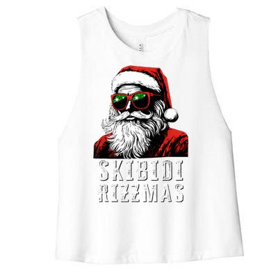 Christmas Rizz Santa Claus Charisma Cool Women's Racerback Cropped Tank