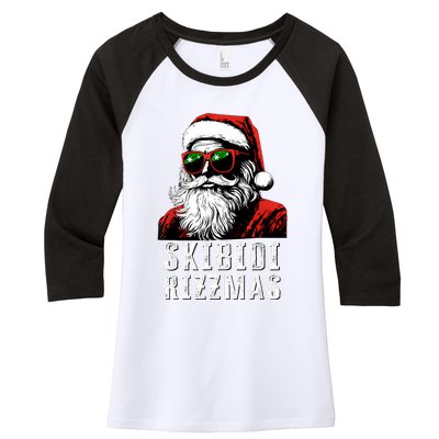 Christmas Rizz Santa Claus Charisma Cool Women's Tri-Blend 3/4-Sleeve Raglan Shirt