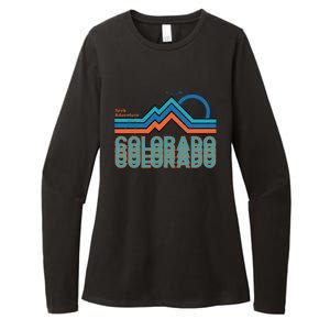 Colorado Retro Style Adventure Logo Womens CVC Long Sleeve Shirt