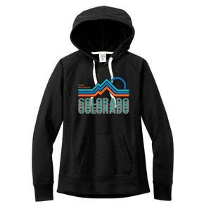 Colorado Retro Style Adventure Logo Women's Fleece Hoodie