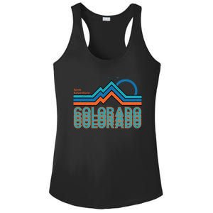 Colorado Retro Style Adventure Logo Ladies PosiCharge Competitor Racerback Tank