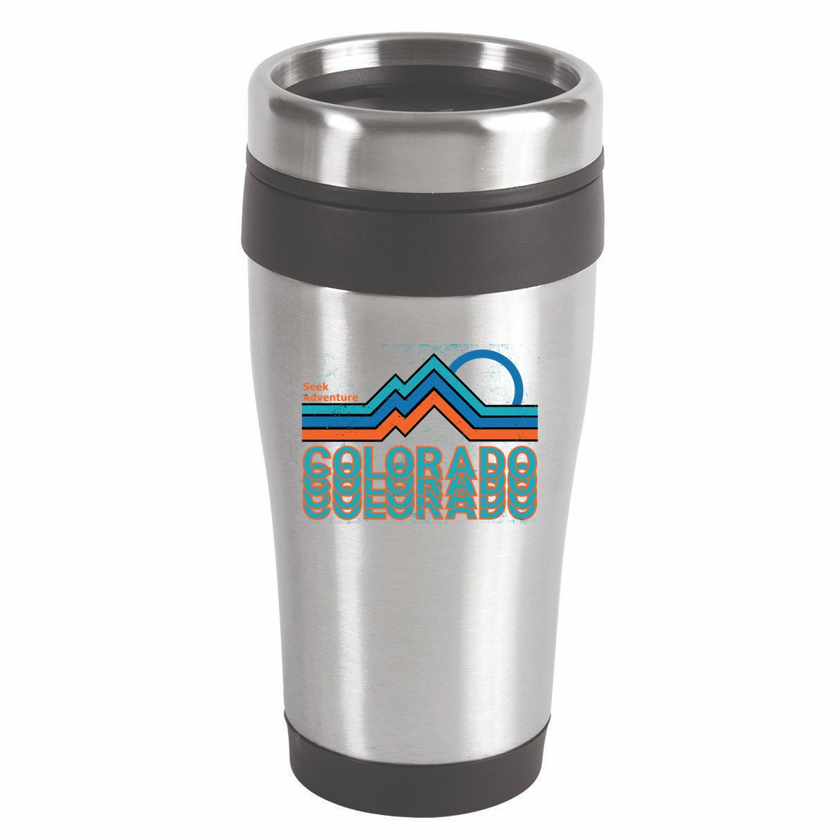 Colorado Retro Style Adventure Logo 16oz Travel Tumbler