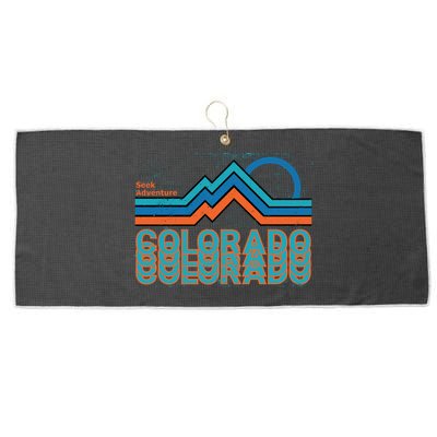 Colorado Retro Style Adventure Logo Large Microfiber Waffle Golf Towel