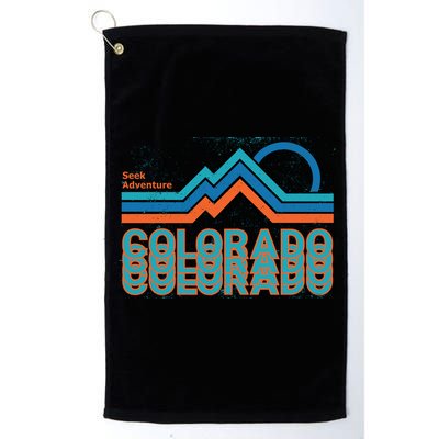 Colorado Retro Style Adventure Logo Golf Towel