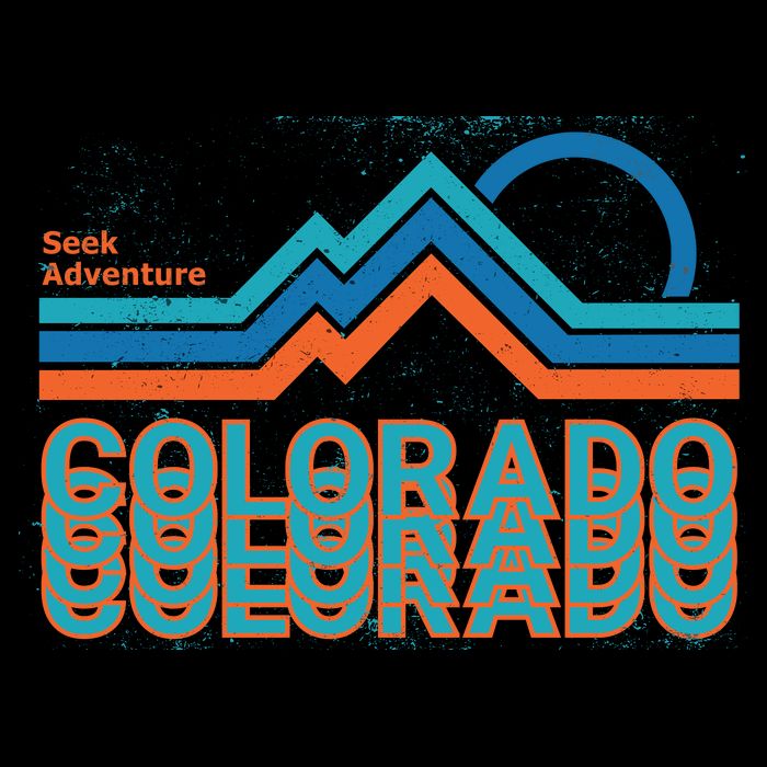 Colorado Retro Style Adventure Logo Ladies Long Sleeve Shirt