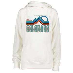 Colorado Retro Style Adventure Logo Womens Funnel Neck Pullover Hood