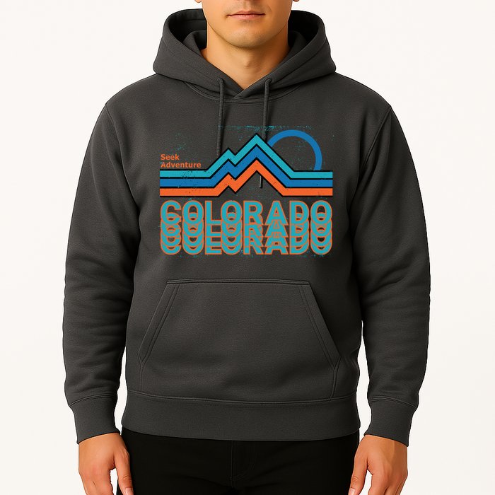 Colorado Retro Style Adventure Logo Hoodie