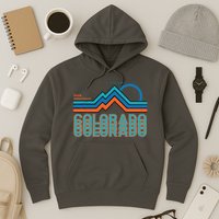 Colorado Retro Style Adventure Logo Hoodie