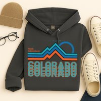 Colorado Retro Style Adventure Logo Hoodie