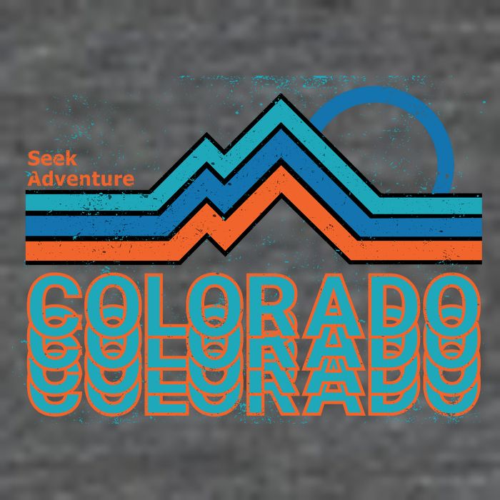 Colorado Retro Style Adventure Logo Hoodie