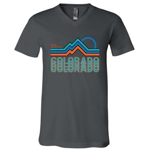 Colorado Retro Style Adventure Logo V-Neck T-Shirt