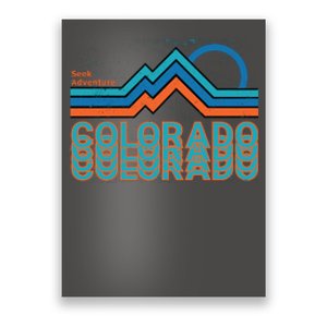 Colorado Retro Style Adventure Logo Poster