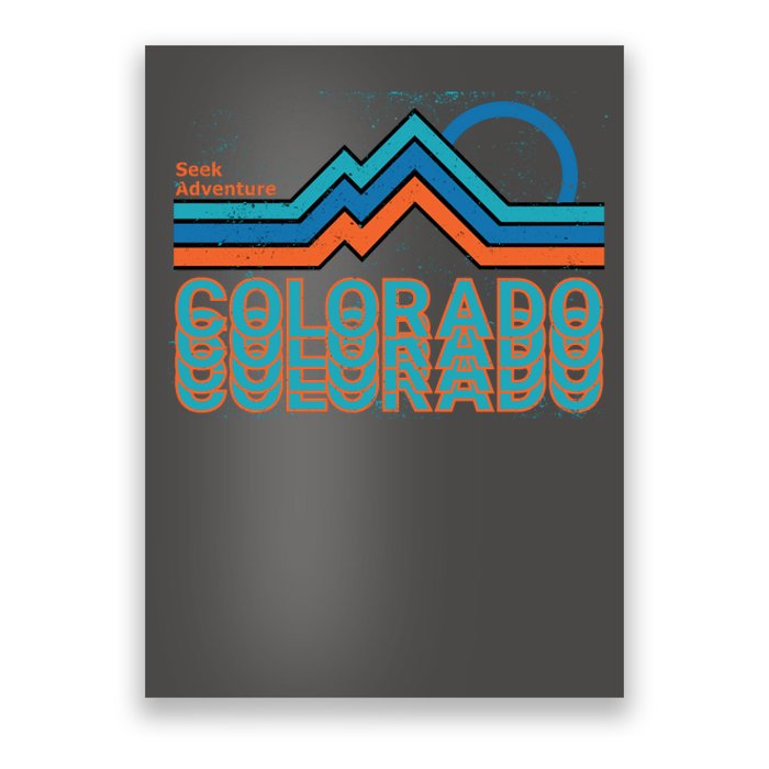 Colorado Retro Style Adventure Logo Poster