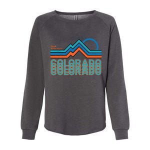 Colorado Retro Style Adventure Logo Womens California Wash Sweatshirt