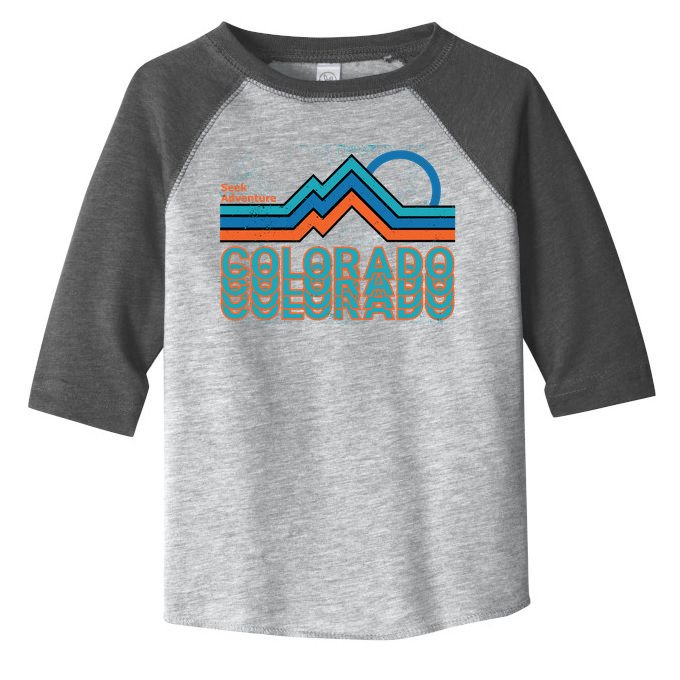 Colorado Retro Style Adventure Logo Toddler Fine Jersey T-Shirt