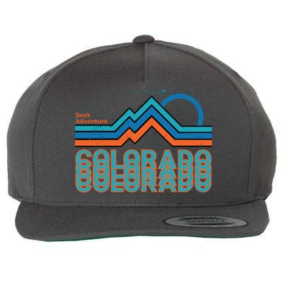 Colorado Retro Style Adventure Logo Wool Snapback Cap