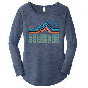 Colorado Retro Style Adventure Logo Women's Perfect Tri Tunic Long Sleeve Shirt