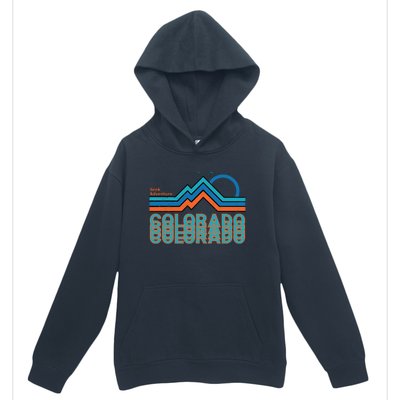 Colorado Retro Style Adventure Logo Urban Pullover Hoodie