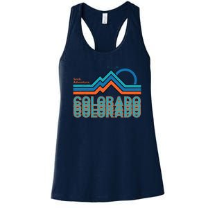 Colorado Retro Style Adventure Logo Women's Racerback Tank