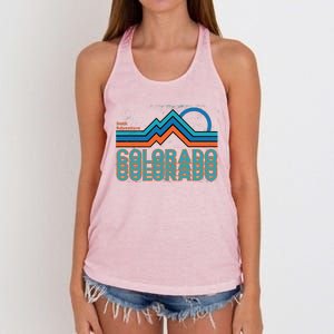 Colorado Retro Style Adventure Logo Women's Knotted Racerback Tank