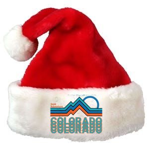 Colorado Retro Style Adventure Logo Premium Christmas Santa Hat