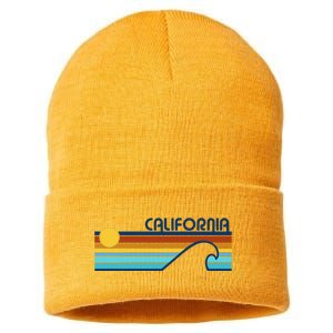 California Retro Sunset Beach Sustainable Knit Beanie