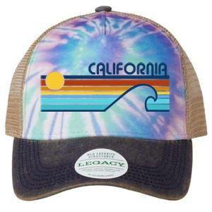 California Retro Sunset Beach Legacy Tie Dye Trucker Hat