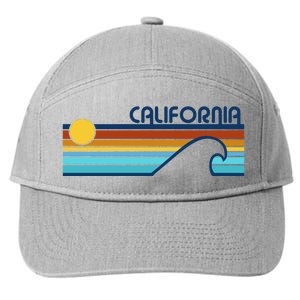 California Retro Sunset Beach 7-Panel Snapback Hat