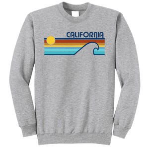 California Retro Sunset Beach Tall Sweatshirt