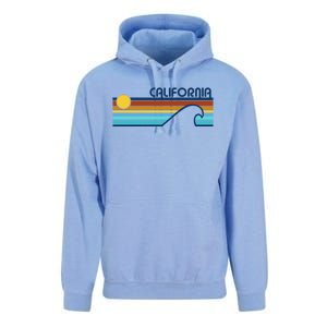 California Retro Sunset Beach Unisex Surf Hoodie