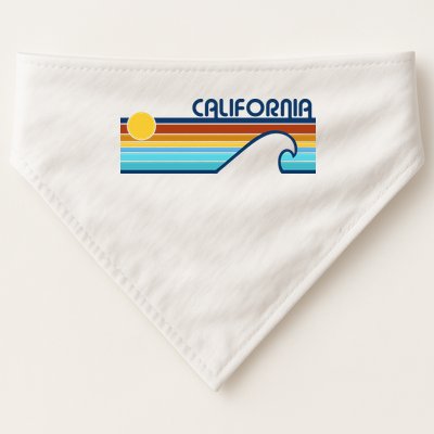 California Retro Sunset Beach USA-Made Doggie Bandana