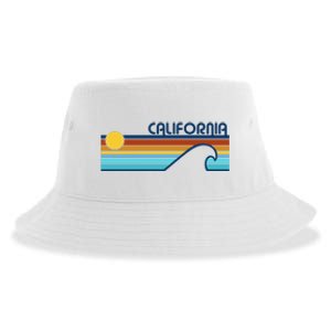 California Retro Sunset Beach Sustainable Bucket Hat