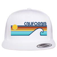 California Retro Sunset Beach Flat Bill Trucker Hat