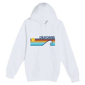 California Retro Sunset Beach Premium Pullover Hoodie