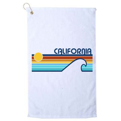 California Retro Sunset Beach Golf Towel