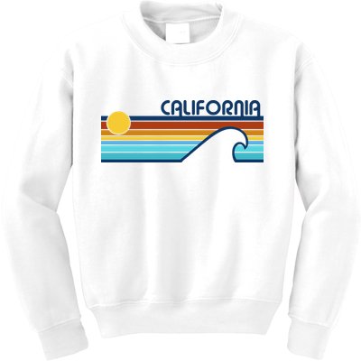 California Retro Sunset Beach Kids Sweatshirt
