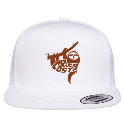 Costa Rica Sloth Word Art Funny Animal Flat Bill Trucker Hat
