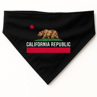 California Republic State Flag USA-Made Doggie Bandana