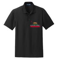 California Republic State Flag Dry Zone Grid Polo