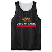 California Republic State Flag Mesh Reversible Basketball Jersey Tank